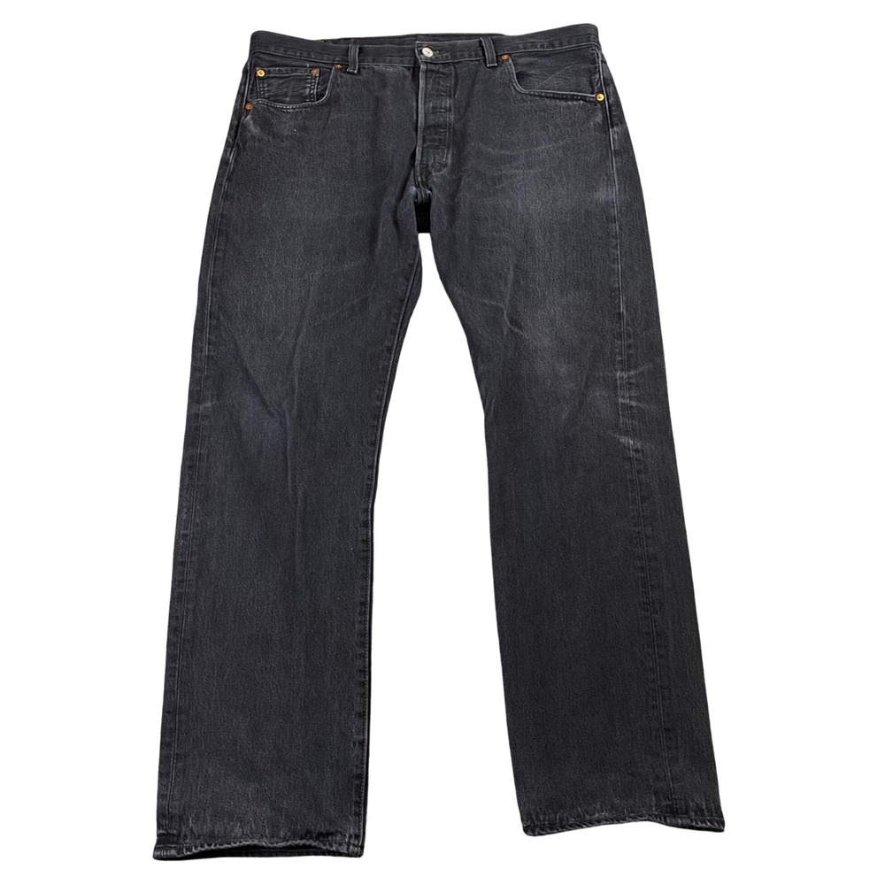 Levis 501 Jeans Mens 40x34 Black Original Fit Button Fly 100 Cotton Egypt
